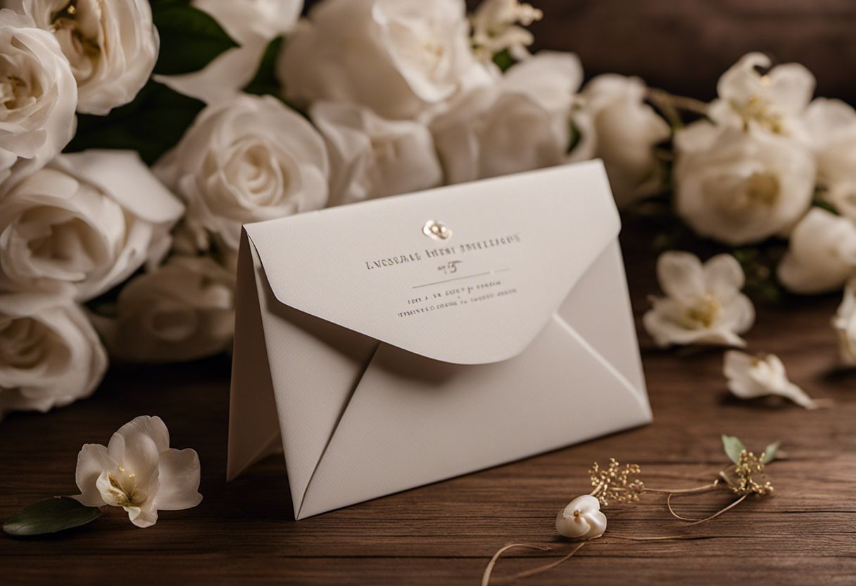 Enveloppes invitations mariage rétro avec élégance et charme